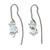 Aquamarine drop earrings, 'Blue Harmony' - Contemporary Minimalist Aquamarine and Silver Drop Earrings