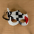 Leather mask, 'King of Hearts' - Hand Crafted Black Red White Leather Mask Brazilian Carnaval (image 2) thumbail