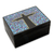 Wood decorative box, 'Azure Christ the Redeemer' (4.5 Inch) - Blue Black Hand Painted Cristo Redentor Box 4.5 Inches