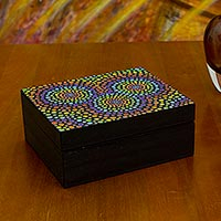 Hand Crafted Rainbow Colors Jewelry Box from Brazil - Rainbow Mandala ...