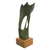 Escultura de bronce, 'Hojas híbridas II' - Escultura de bronce firmada por artista abstracto moderno