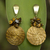 Tiger's eye and golden grass dangle earrings, 'Warm Beauty' - Hand Crafted Brazilian Tiger Eye and Golden Grass Earrings thumbail