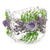 Amethyst flower bracelet, 'Groovy Blooms' - Crocheted Floral Wristband Bracelet with Amethysts