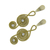 Vergoldete goldene Gras-Ohrhänger - Von Hand gefertigte Notenschlüssel-Ohrringe aus brasilianischem Goldgras