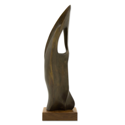 Escultura de bronce, 'Sugar Loaf Hill' - Gran escultura abstracta de bronce de Sugar Loaf Hill con soporte