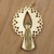 Diamond pendant, 'Golden Angel Raphael' (1.2 inches) - Gold and Diamond Artisan Crafted Angel Pendant from Brazil