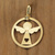 Diamond pendant, 'Loving Angel' - Diamond Chip 18k Gold Handcrafted Angel Pendant thumbail