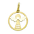Diamond pendant, 'Angel of Good Fortune' - Handcrafted Lucky Angel Diamond Chip 18k Gold Pendant (image 2a) thumbail