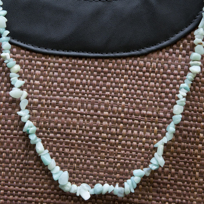 Amazonit-Perlenkette - handgefertigte Amazonit-Perlenkette