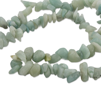 Amazonite beaded necklace, 'Amapa Lagoon' - Handcrafted Amazonite Beaded Necklace