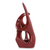 Escultura de resina - Escultura abstracta de resina roja con tema romántico de Brasil