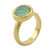Gold plated agate stacking rings, 'Aqua Light' (set of 3) - 3 Hand Crafted Gold Plated Brazilian Aqua Agate Rings (Set) (image 2d) thumbail