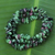 Zoisit-Perlenarmbänder, (3er-Set) - 3 grüne und lila Zoisit-Perlenarmbänder aus Brasilien