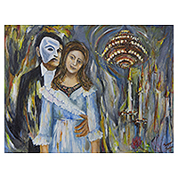 'The Phantom of the Opera' - Original Film Inspired Expressionistic Painting from Brazil