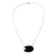 Zuchtperlen- und Achat-Halskette, 'Luna Carioca'. - Halskette aus Sterlingsilber mit weißer Perle auf Achatanhänger