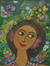 'Spring in the Savannah' - Signiertes Naif-Porträt eines brasilianischen Mädchens in limitierter Auflage