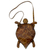 Leather shoulder bag, 'Brown Brazilian Turtle' - Turtle Theme Handcrafted Brown Leather Shoulder Bag