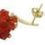 Agate and golden grass dangle earrings, 'Golden Discus' - Hand Crafted Agate and Golden Grass Dangle Earrings
