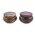 Agate and wood decorative boxes, 'Rose and Lilac' (pair) - Artisan Crafted Cedar Wood and Agate Decorative Boxes (Pair)