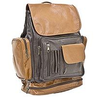 Leather backpack,