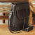 Leather satchel, 'Intrepid in Dark Brown' - Unisex Satchel in Dark Brown Quality Leather from Brazil (image 2g) thumbail