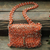 Soda pop-top shoulder bag, 'Shimmery Orange' - Hand Crafted Evening Bag with Shimmery Orange Soda Pop Tops (image 2) thumbail