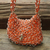 Soda pop-top bag, 'Mini-Shimmery Orange' - Hand Crafted Evening Bag with Shimmery Orange Soda Pop Tops (image 2b) thumbail