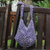 Soda pop-top shoulder bag, 'Mini-Shimmery Purple' - Shimmery Purple Handcrafted Shoulder Bag with Soda Pop Tops (image 2) thumbail
