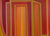 Halb offen - Brasilianische kubistische Malerei in Rot und Orange