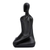 Sculpture, 'Meditation' (10.5 inch) - Signed Black Resin Brazilian Yoga Sculpture (10.5 Inch) (image 2b) thumbail