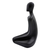 Sculpture, 'Meditation' (10.5 inch) - Signed Black Resin Brazilian Yoga Sculpture (10.5 Inch) (image 2c) thumbail