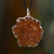 Drusy citrine pendant necklace, 'Dark Path of the Sun' - Dark Drusy Freeform Citrine Necklace with a Suede Cord thumbail