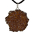 Drusy citrine pendant necklace, 'Dark Path of the Sun' - Dark Drusy Freeform Citrine Necklace with a Suede Cord (image 2a) thumbail