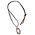 Long agate pendant necklace, 'Magnificent Nature' - Brazilian Uncut Agate Necklace on Suede Cord (image 2e) thumbail