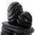 Sculpture, 'Kiss' - Abstract Signed Black Resin Love Theme Sculpture (image 2e) thumbail