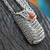Agate stainless steel statement necklace, 'Agate Pouch' - Stainless Steel Agate Statement Necklace from Brazil (image 2b) thumbail