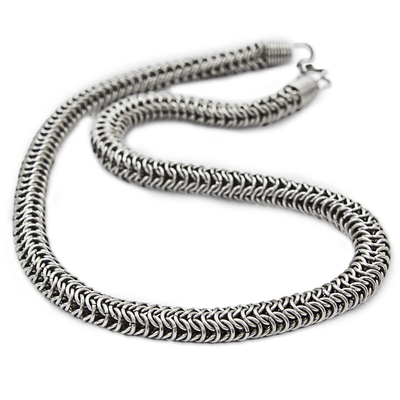 Stainless Steel Chain Link Necklace from Brazil - Steel Snake