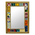 Tiled wall mirror, 'Fantasy Colors' - Brazil Wall Mirror and Frame with Multicolored Ceramic Tiles