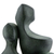 Escultura de resina - Escultura Abstracta de Mármol de Resina Verde de Brasil