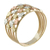 Tri-color gold cocktail ring, 'Starlit Horizon' - White Rose and Yellow 10k Gold Star Ring (image 2b) thumbail