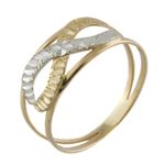 Yellow and white gold band ring, 'Ad Infinitum' - White and Yellow 10k Gold Infinity Symbol Band Ring