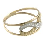 Yellow and white gold band ring, 'Ad Infinitum' - White and Yellow 10k Gold Infinity Symbol Band Ring