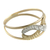Yellow and white gold band ring, 'Ad Infinitum' - White and Yellow 10k Gold Infinity Symbol Band Ring (image 2e) thumbail