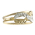 Yellow and white gold band ring, 'Ad Infinitum' - White and Yellow 10k Gold Infinity Symbol Band Ring (image 2f) thumbail