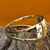 Tri-color gold cocktail ring, 'Floral Horizon' - Flower Motif White Rose and Yellow 10k Gold Ring (image 2c) thumbail