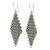 Stainless steel dangle earrings, 'Linked Rhombi' - Stainless Steel Link Chain Dangle Earrings from Brazil (image 2b) thumbail