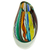 Handblown art glass vase, 'Carnival Color Fantasy' - Collectible Handblown Murano Inspired Art Vase (image 2b) thumbail