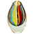 Handblown art glass vase, 'Carnival Color Fantasy' - Collectible Handblown Murano Inspired Art Vase (image 2c) thumbail
