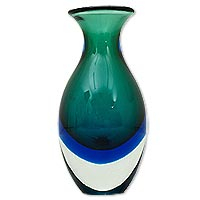 Art glass vase, 'Rain Drop'