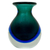 Art glass vase, 'Ocean Waves' - Brazilian Hand Blown Murano Inspired Art Glass Vase thumbail